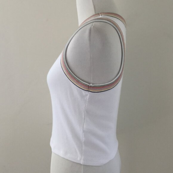 Madewell "The Pride Brightside" Crop Ribbed Tank Top s - Picture 6 of 11